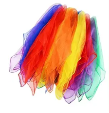 Coloured Scarves Pk 6