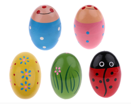 Wooden Egg Shaker Pk 5