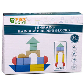 Montessori Wooden Building Block Set Small