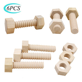 Wooden Screw Nut Assembling Wooden Toy